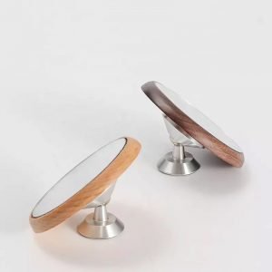 Espresso coffee shot mirror walnut hand made barista coffee flow mirror lens